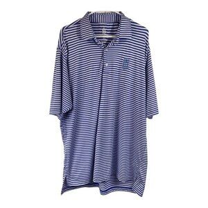 Turtleson Size XL Palmetto Hall Hilton Head Striped Polo Shirt Tour Performance